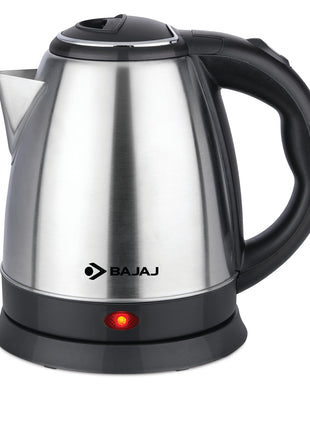 Bajaj KTX 1.5 Litre DLX Electric Kettle |1350W Kettle with Stainless Steel Body | Cordless Operation | Auto Shut-off Mechanism | 2-Yr Warranty | Black 