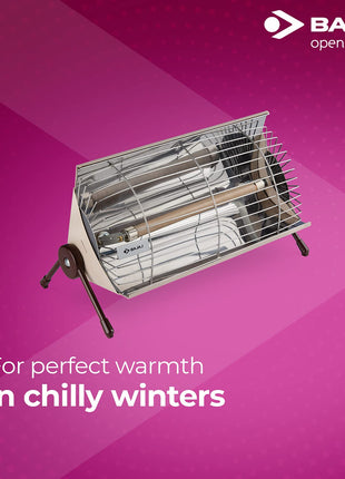 Bajaj Minor 1000W Radiant Room Heater ISI Approved White 2 Yr Warranty 