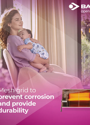 Bajaj Minor 1000W Radiant Room Heater ISI Approved White 2 Yr Warranty 