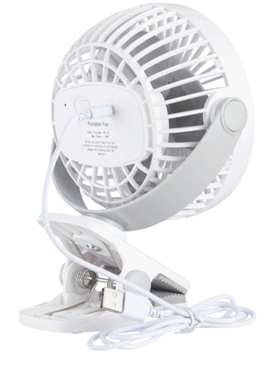 Bajaj Pygmy Mini Fan 110MM | USB Charging | Multi-Clip Function | Rechargeable | 4-Hr Back-up | Silent Operation | Longer Battery Life | Energy Efficient | Portable【White】 