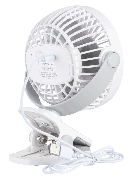 Bajaj Pygmy Mini Fan 110MM | USB Charging | Multi-Clip Function | Rechargeable | 4-Hr Back-up | Silent Operation | Longer Battery Life | Energy Efficient | Portable【White】 