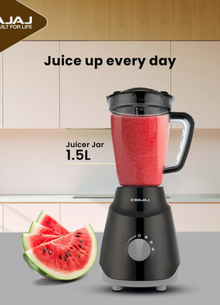 Bajaj Rex Ninja Series 4 Jar 500W Mixer Grinder | DuraCut Blades | 2-In-1 Function Blade In Dry Jar | 2 Yrs Warranty 【Black/Grey】 