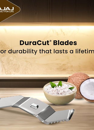 Bajaj Rex Ninja Series 4 Jar 500W Mixer Grinder | DuraCut Blades | 2-In-1 Function Blade In Dry Jar | 2 Yrs Warranty 【Black/Grey】 