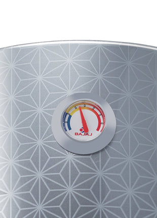 Bajaj Shakti PC Deluxe Storage 15 Litre Vertical Water Heater | BEE 4 Star Rated Geyser for Bathroom & Kitchen | Swirl Flow Technology | Titanium Armour Technology | 2 Years Warranty 【Grey】 