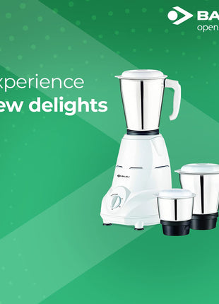 Bajaj Shield Series New Shakti 10L Vertical Storage Water Heater Titanium Armour 4 Star BEE Rated & Bajaj Rex Mixer Grinder 500W Nutri-Pro 3 SS Jars White 