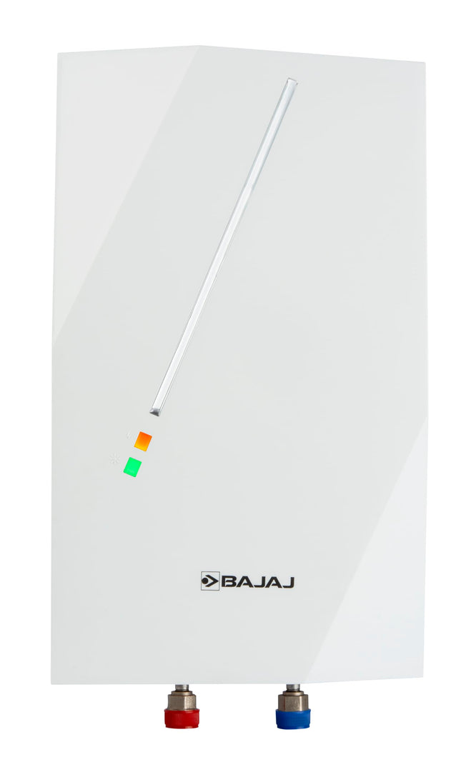 Bajaj Skive 5 Litre Instant Water Heater for home| High Grade SS Tank| Multiple Safety System| Suitable for High Rise| Shock Resistant| Rust Proof Outer| 5-Year* Tank Warranty by Bajaj 【White】 