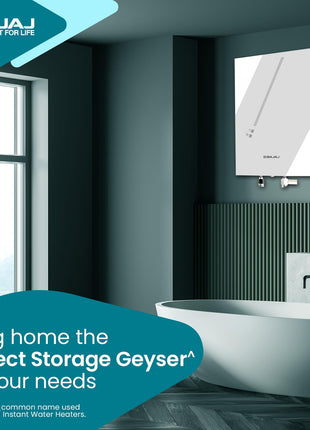 Bajaj Skive 5 Litre Instant Water Heater for home| High Grade SS Tank| Multiple Safety System| Suitable for High Rise| Shock Resistant| Rust Proof Outer| 5-Year* Tank Warranty by Bajaj 【White】 