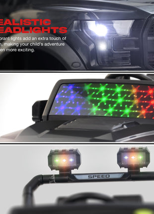 Baybee Bronco Battery Operated Jeep for Kids, Ride on Toy Kids Car with RGB Windshield Light & Music | Electric Jeep Battery Car | Baby Big Car for Kids to Drive 3 to 8 Years Boys Girls (Black) 