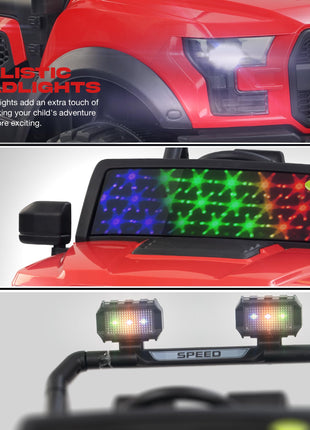 Baybee Bronco Battery Operated Jeep for Kids, Ride on Toy Kids Car with RGB Windshield Light & Music | Electric Jeep Battery Car | Baby Big Car for Kids to Drive 3 to 8 Years Boys Girls (Red) 