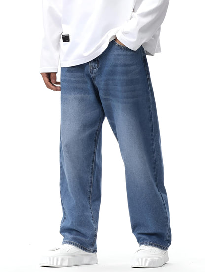 Ben Martin Light Blue Men Jeans || Baggy Fit Jean's for Man || Loose Fit High Rise Denim || Stretchable Casual Wear Jean,s || Dance Rap Rapping Style Pant for Men || Denim Cotton Jeans 32 (0) 