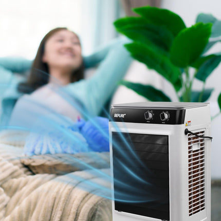 Bepure CoolX 40L Air Cooler | Air Delivery upto 2400 M3/H | Low Noise Operation | Low Power Consumption | 3 Side Honeycomb Cooling Pad | Large Ice Box 