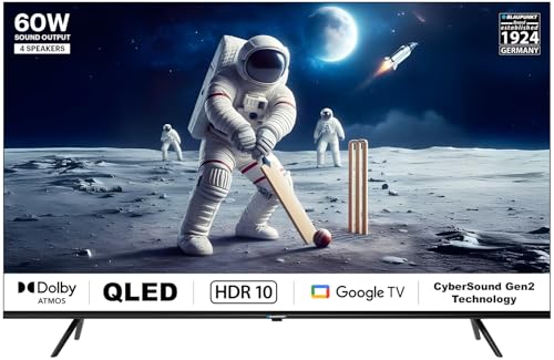 Blaupunkt 139 cm (55 inches) Quantum Dot Series 4K Ultra HD QLED Google TV 55QD7020 (Black) 