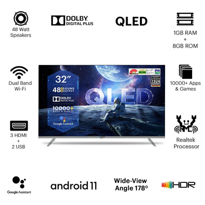 Blaupunkt 80 cm (32 inches) Quantum Dot Series QLED Google Android TV 32QD7080 