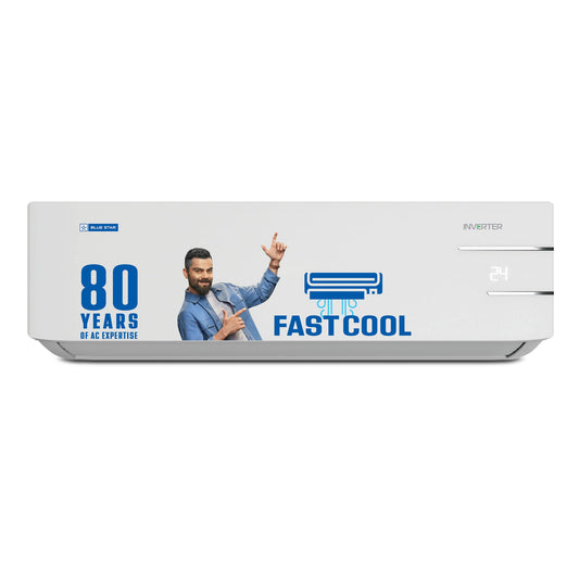 Blue Star 1.3 Ton 3 Star, 60 Months Warranty, Inverter Split AC (Copper,Convertible 5 in 1 Cooling, Auto Defrost, Multi Sensors, Dust Filters, Blue Fins, IC315YNU,White) 