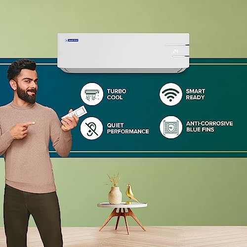 Blue Star 1.3 Ton 3 Star, 60 Months Warranty, Inverter Split AC (Copper,Convertible 5 in 1 Cooling, Auto Defrost, Multi Sensors, Dust Filters, Blue Fins, IC315YNU,White) 