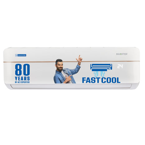 Blue Star 1.5 Ton 3 Star Hot and Cold, 60 Months Warranty, Inverter Split AC (Copper, Convertible 5 in 1 Cooling, Multi Sensors, Dust Filter, IC318VCUHC, White) 