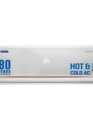 Blue Star 1.5 Ton 3 Star Hot and Cold Inverter Split AC (Copper,Convertible 5 in 1 Cooling, Smart Ready, AI Pro, Multi Sensors, Dust Filter, Blue Fins, Self Diagnosis, IC318DCUHC, White) 