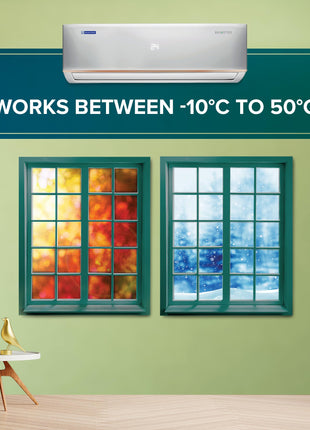 Blue Star 1.5 Ton 3 Star Hot and Cold Inverter Split AC (Copper,Convertible 5 in 1 Cooling, Smart Ready, AI Pro, Multi Sensors, Dust Filter, Blue Fins, Self Diagnosis, IC318DCUHC, White) 