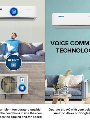 Blue Star 1.5 Ton 5 Star, 60 Months Warranty, Wi-Fi Smart Inverter Split AC (Copper, Convertible 5 in 1 Cooling, AI Pro, DigiQ Hepta Sensors, 4 Way Swing, 2025 Model, IC518ZNURS, White) 