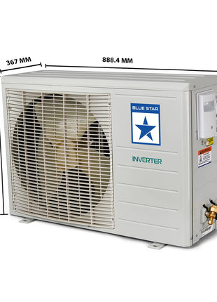 Blue Star 1.7 Ton 3 Star Inverter Split AC (Copper, Convertible 4-in-1 Cooling Mode, 2022 Model, IA319VCU, White) 