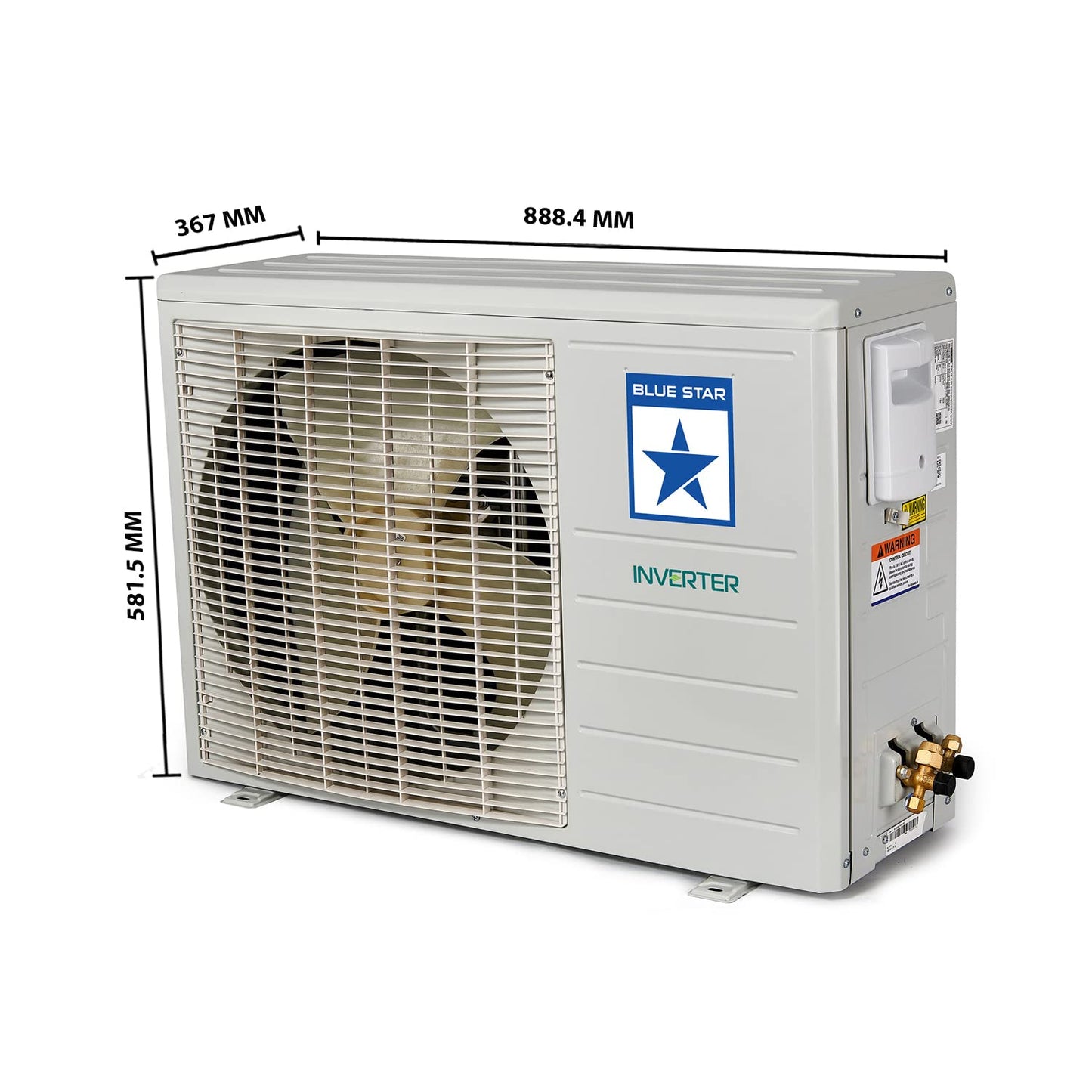 Blue Star 1.7 Ton 3 Star Inverter Split AC (Copper, Convertible 4-in-1 Cooling Mode, 2022 Model, IA319VCU, White) 