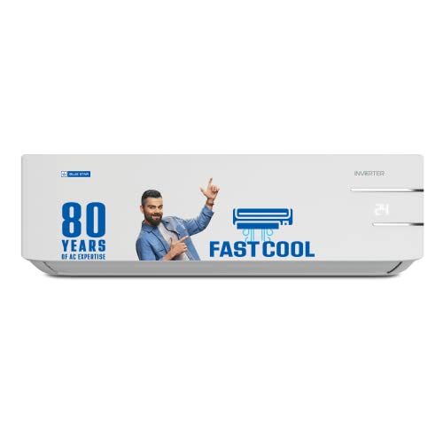 Blue Star 1 Ton 3 Star, 60 Months Warranty, Inverter Split AC (Copper, Convertible 5 in 1 Cooling, Multi Sensors, Dust Filters Blue Fins, Self Diagnosis,IC312YNU,White) 