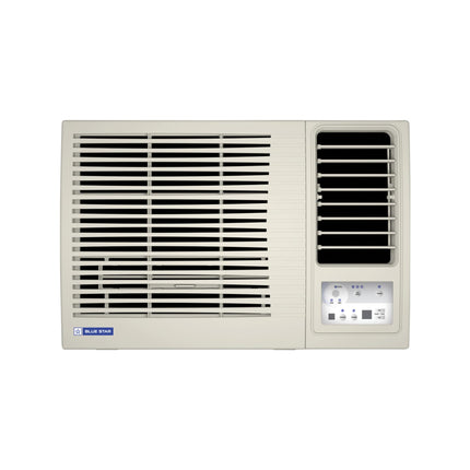 Blue Star 1 Ton 3 Star Fixed Speed Window AC (Copper, Turbo Cool, Fan Modes-Auto/High/Medium/Low, Hydrophilic Blue Fins, Dust Filters, Self-Diagnosis, WFE312L, White) 