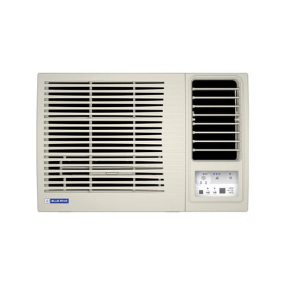 Blue Star 1 Ton 3 Star Fixed Speed Window AC (Copper, Turbo Cool, Fan Modes-Auto/High/Medium/Low, Hydrophilic Blue Fins, Dust Filters, Self-Diagnosis, WFE312L, White) 