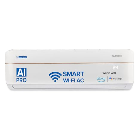 Blue Star 1 Ton 5 Star Wi-Fi Inverter Smart Split AC (Copper Condenser, 5 in 1 Convertible, AI Pro, Voice Command, 4 Way Swing, Anti Microbial Filter, IC512VNURS, White) 