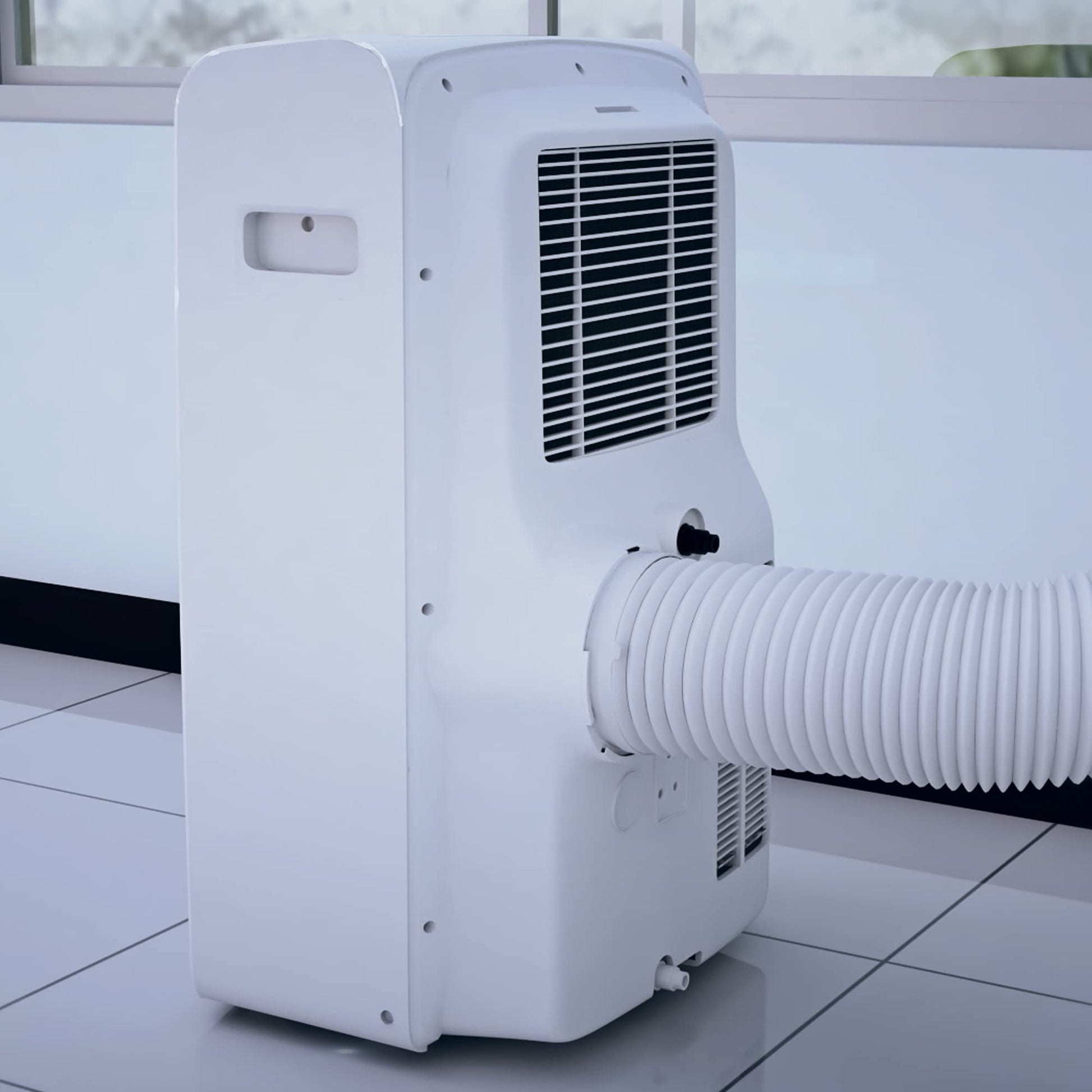 Blue Star 1 Ton Fixed Speed Portable AC (Copper, Anti Bacterial Silver Coating, Self Diagnosis, Comfort Sleep, Auto Mode, Remote Control Operations, Gold Fins, PC12DB, 2024 Model, White) 