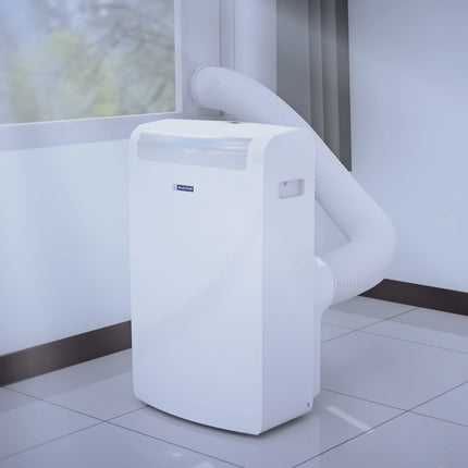 Blue Star 1 Ton Fixed Speed Portable AC (Copper, Anti Bacterial Silver Coating, Self Diagnosis, Comfort Sleep, Auto Mode, Remote Control Operations, Gold Fins, PC12DB, 2024 Model, White) 