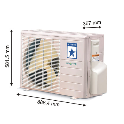 Blue Star 2 Ton 3 Star, 60 Months Warranty, Inverter Split AC (Copper, Convertible 5 in 1 Cooling, Auto Defrost, Dust Filters, Blue Fins, IC324YNU, White) 