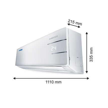Blue Star 2 Ton 3 Star, 60 Months Warranty, Inverter Split AC (Copper, Convertible 5 in 1 Cooling, Auto Defrost, Dust Filters, Blue Fins, IC324YNU, White) 