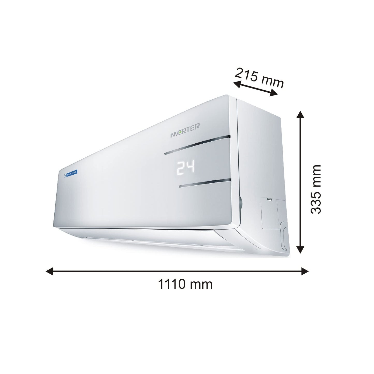 Blue Star 2 Ton 3 Star, 60 Months Warranty, Inverter Split AC (Copper, Convertible 5 in 1 Cooling, Auto Defrost, Dust Filters, Blue Fins, IC324YNU, White) 