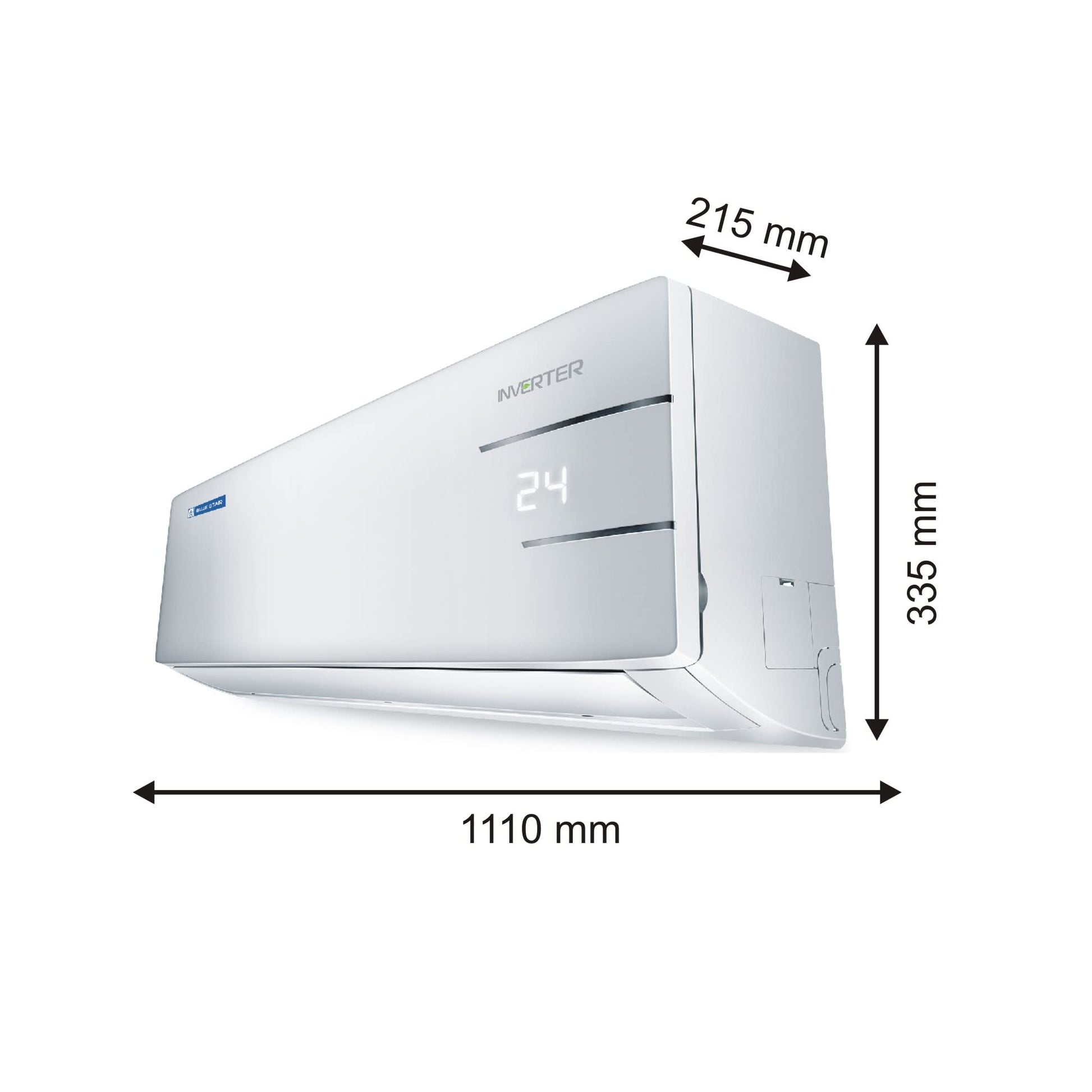 Blue Star 2 Ton 3 Star, 60 Months Warranty, Inverter Split AC (Copper, Convertible 5 in 1 Cooling, Auto Defrost, Dust Filters, Blue Fins, IC324YNU, White) 