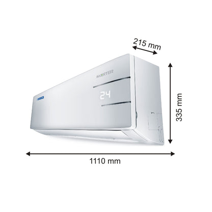 Blue Star 2 Ton 3 Star, 60 Months Warranty, Inverter Split AC (Copper, Convertible 5 in 1 Cooling, Auto Defrost, Dust Filters, Blue Fins, IC324YNU, White) 