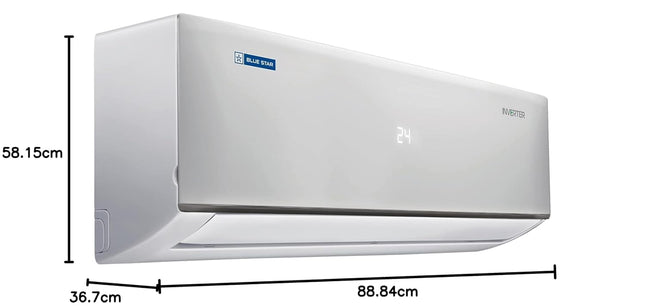 Blue Star 2 Ton 3 Star, 60 Months Warranty, Inverter Split AC (Copper, Convertible 5 in 1 Cooling, Multi Sensors, Dust Filter Blue Fins, Self Diagnosis, 2024 Model, IE324DNU,White) 