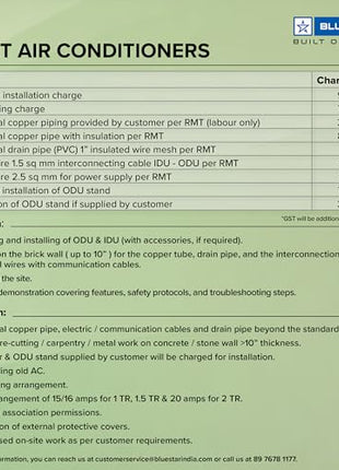 Blue Star 2 Ton 3 Star Heavy Duty, 60 Months Warranty, Inverter Split AC (Copper, Convertible 6 in 1 Cooling, Multi Sensors, Dust Filter, Blue Fins, Self Diagnosis, IC324DCUHD, White) 