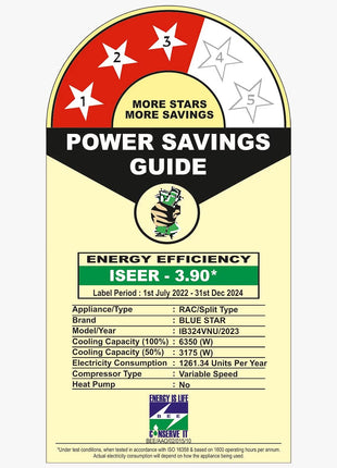 Blue Star 3 in 1 Convertible 2 Ton 3 Star Inverter Split AC with Turbo Cooling (Copper Condenser, IB324VNU) 