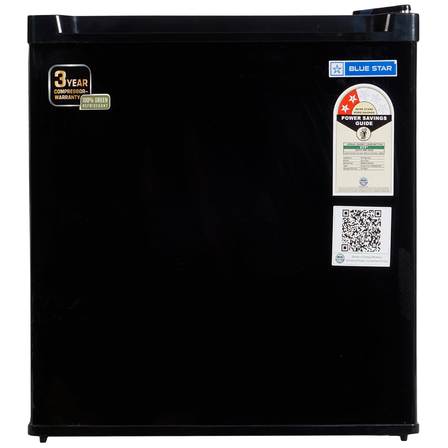 Blue Star 45 Ltr, 2 Star, Mini Refrigerator With Freezer, Direct Cool, Black, MR60-GB 