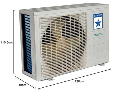 Blue Star 5 in 1 Convertible 1.5 Ton 5 Star Inverter Split Air Conditioner with Self Diagnosis & Copper Condenser (White, IC518RNU) 