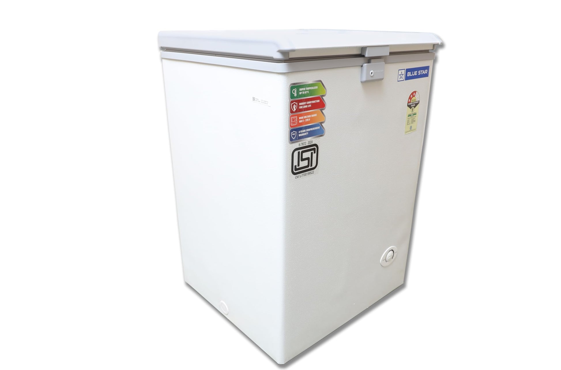 Blue Star CF3-130NEYW 130 Liter Single Door Deep Freezer (108 Liter, White, 3-star) 