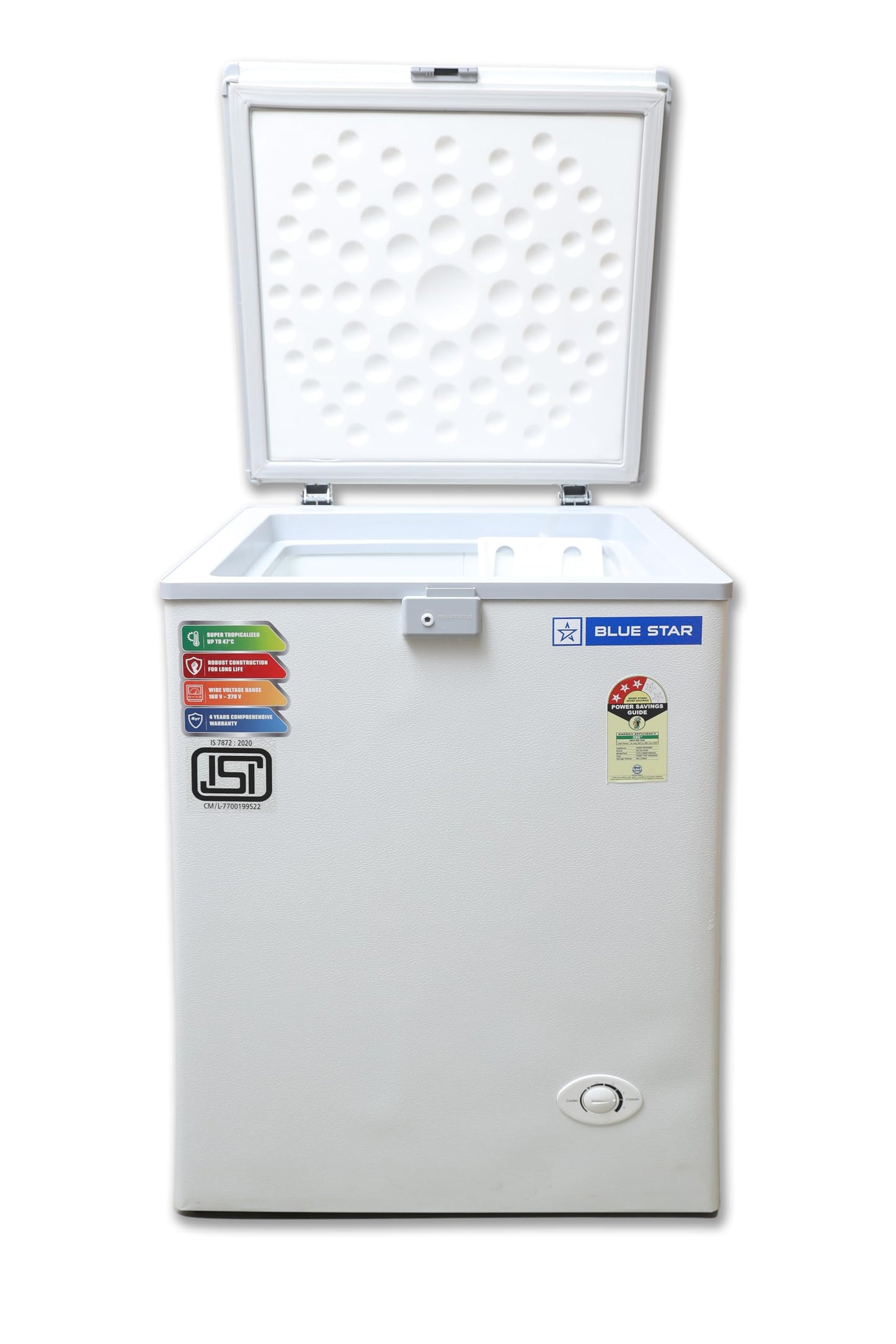 Blue Star CF3-130NEYW 130 Liter Single Door Deep Freezer (108 Liter, White, 3-star) 