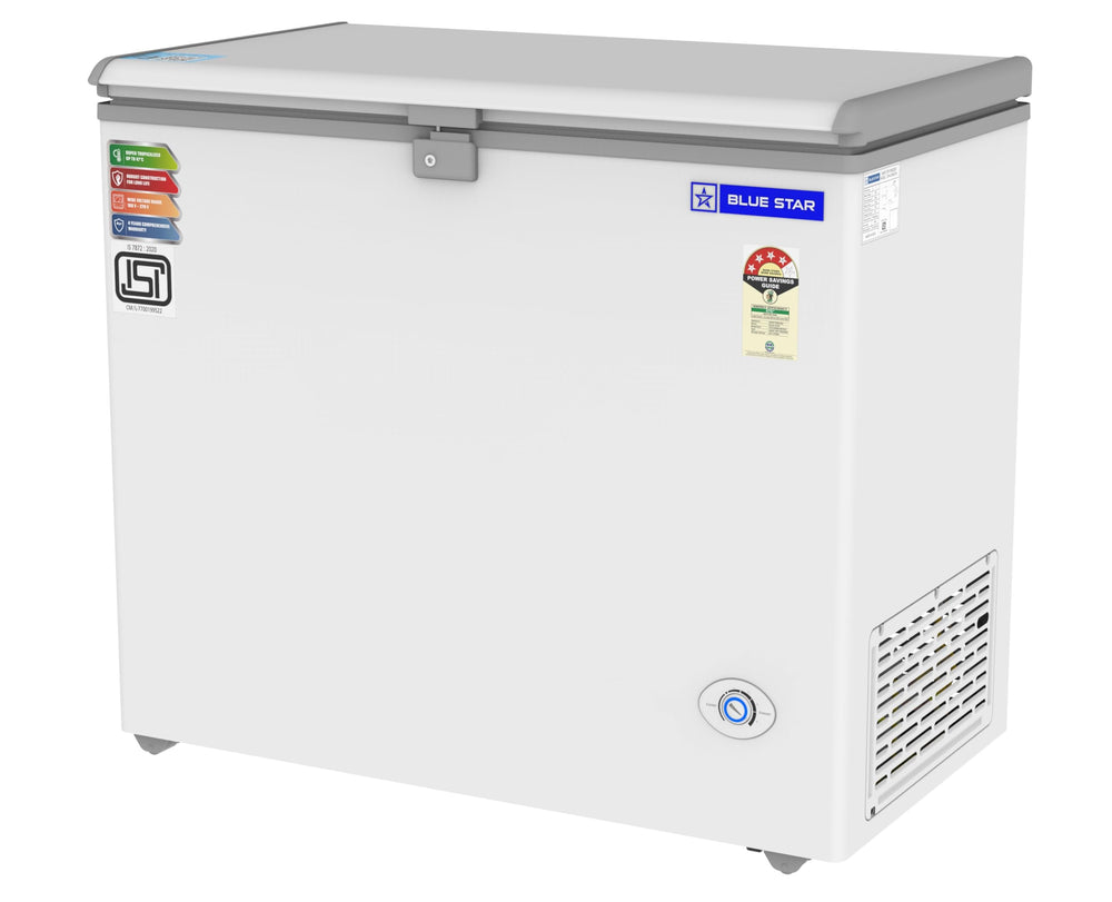 Blue Star CF4-230NEYW Single Door Deep Freezer (215 Liter, White, 4-star) price under 30000 price under 20000