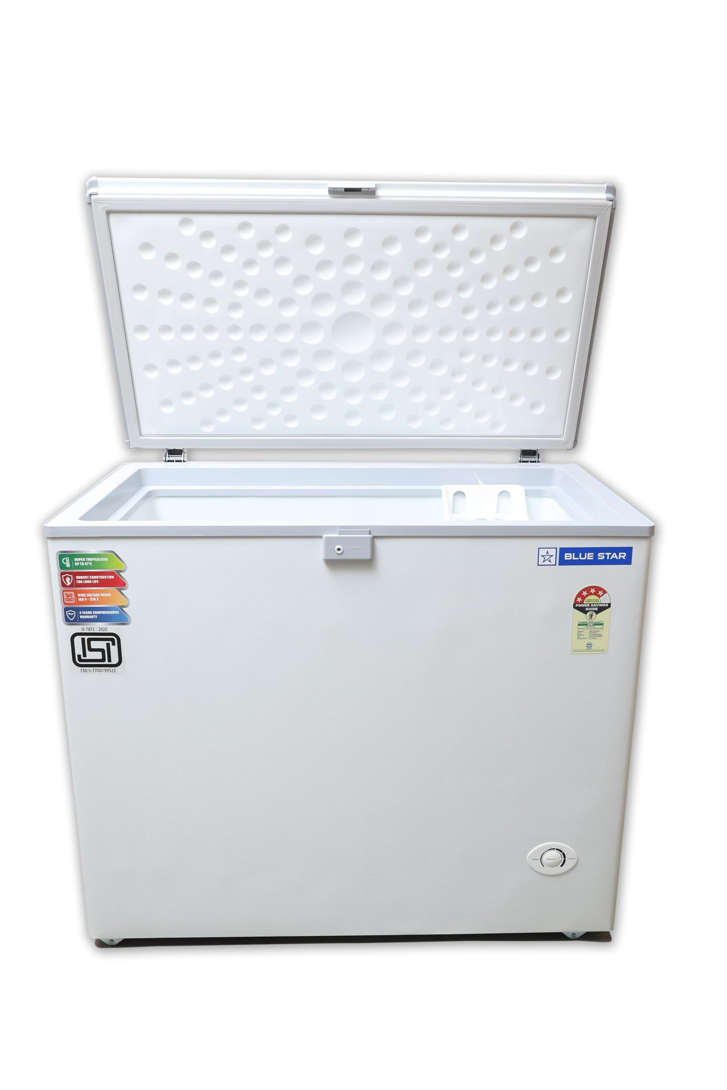 Blue Star CF4-230NEYW Single Door Deep Freezer (215 Liter, White, 4-star) 