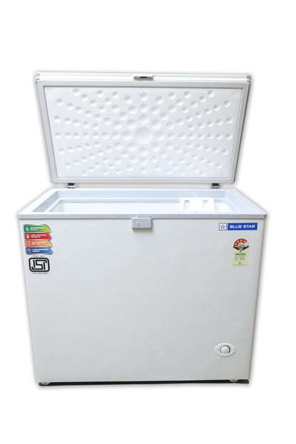 Blue Star CF4-230NEYW Single Door Deep Freezer (215 Liter, White, 4-star) 