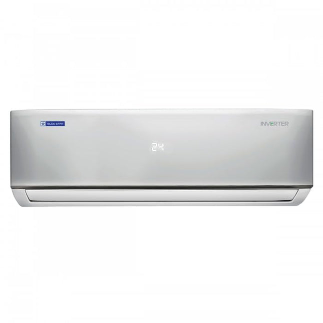 Blue star Premium Range 1.0ton 5 Star Inverter Split 100% Copper 2024 with android Remote Smart Ready, Blue Fins, Self Diagnosis, 2024 Model, IC512DNUR, White) 
