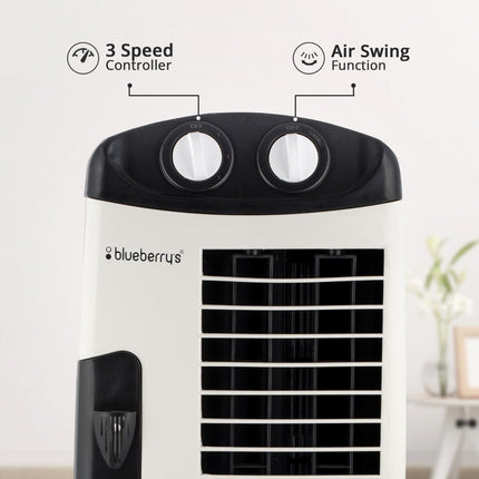 Blueberry's Tower Fan - With Powerful Air Throw,4-Way Air Flow,25 Feet Air Delivery,Low Power Consumption And Anti-Rust Body | High Speed Tower Fan For Home And Office -1 Year Warranty 