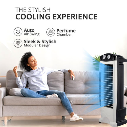 Blueberry's Tower Fan - With Powerful Air Throw,4-Way Air Flow,25 Feet Air Delivery,Low Power Consumption And Anti-Rust Body | High Speed Tower Fan For Home And Office -1 Year Warranty 