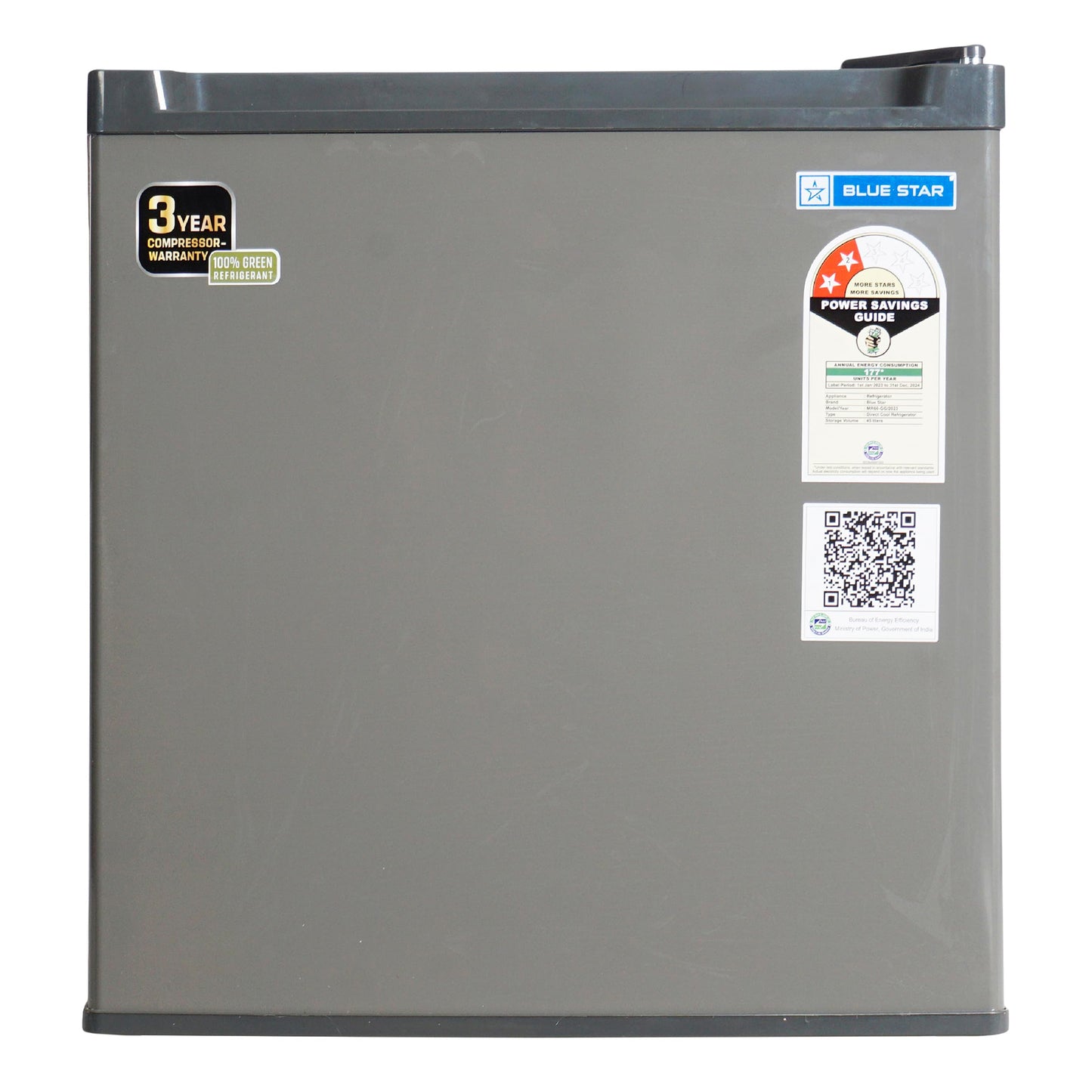 Bluestar 45 Ltr, 2 Star, Mini Refrigerator with Freezer, Direct Cool, Grey, MR60-GG 